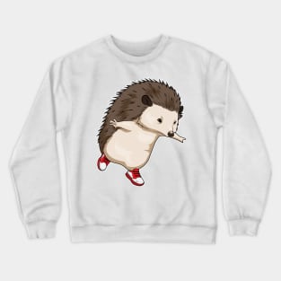 Hedgehog Runner Running Sports Crewneck Sweatshirt